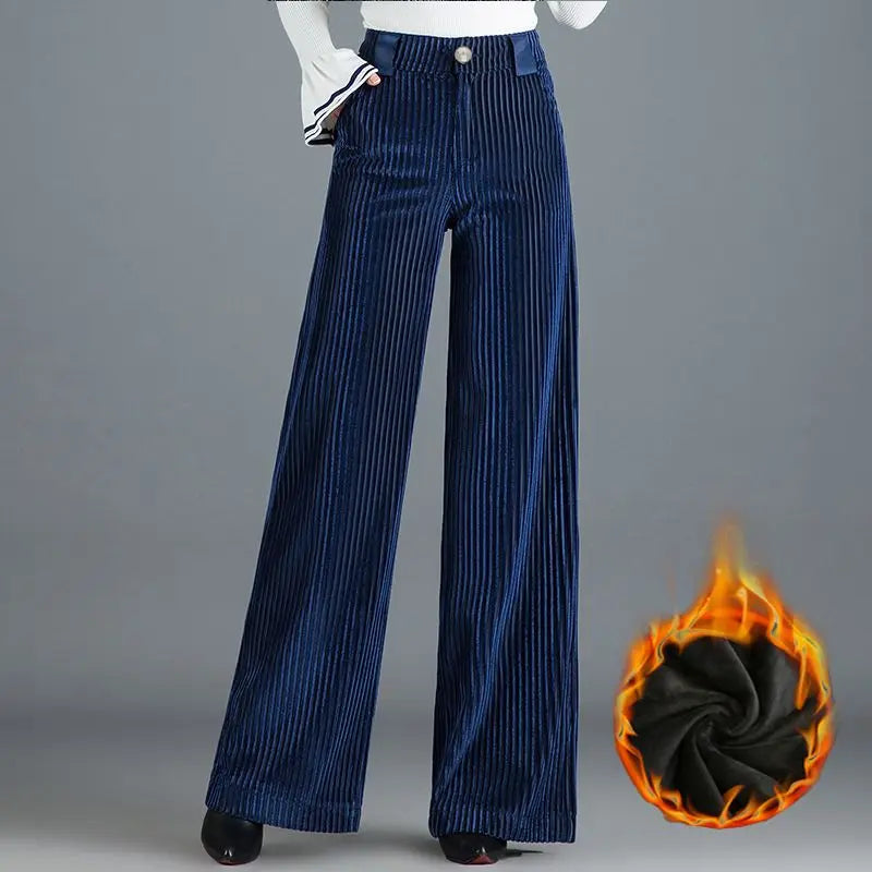 Aurora | Velvet High-Waist Trousers