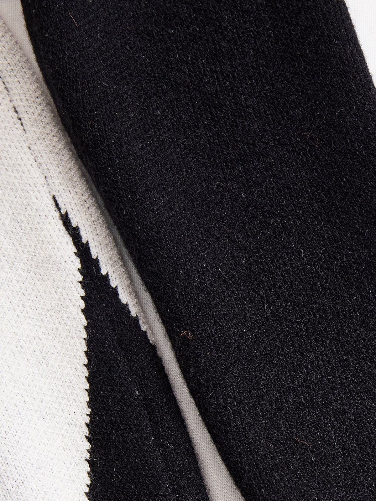 Elegant Monochrome Contrast One - Shoulder Bodycon Dress