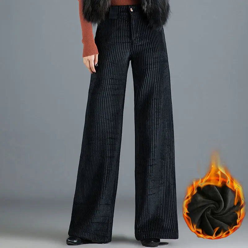 Aurora | Velvet High-Waist Trousers